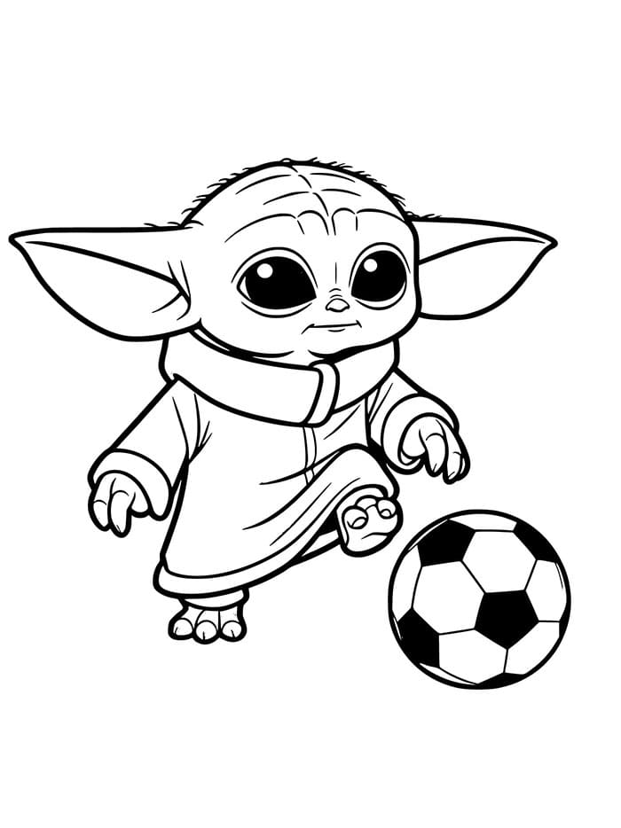 Bayi Yoda Bermain Sepak Bola