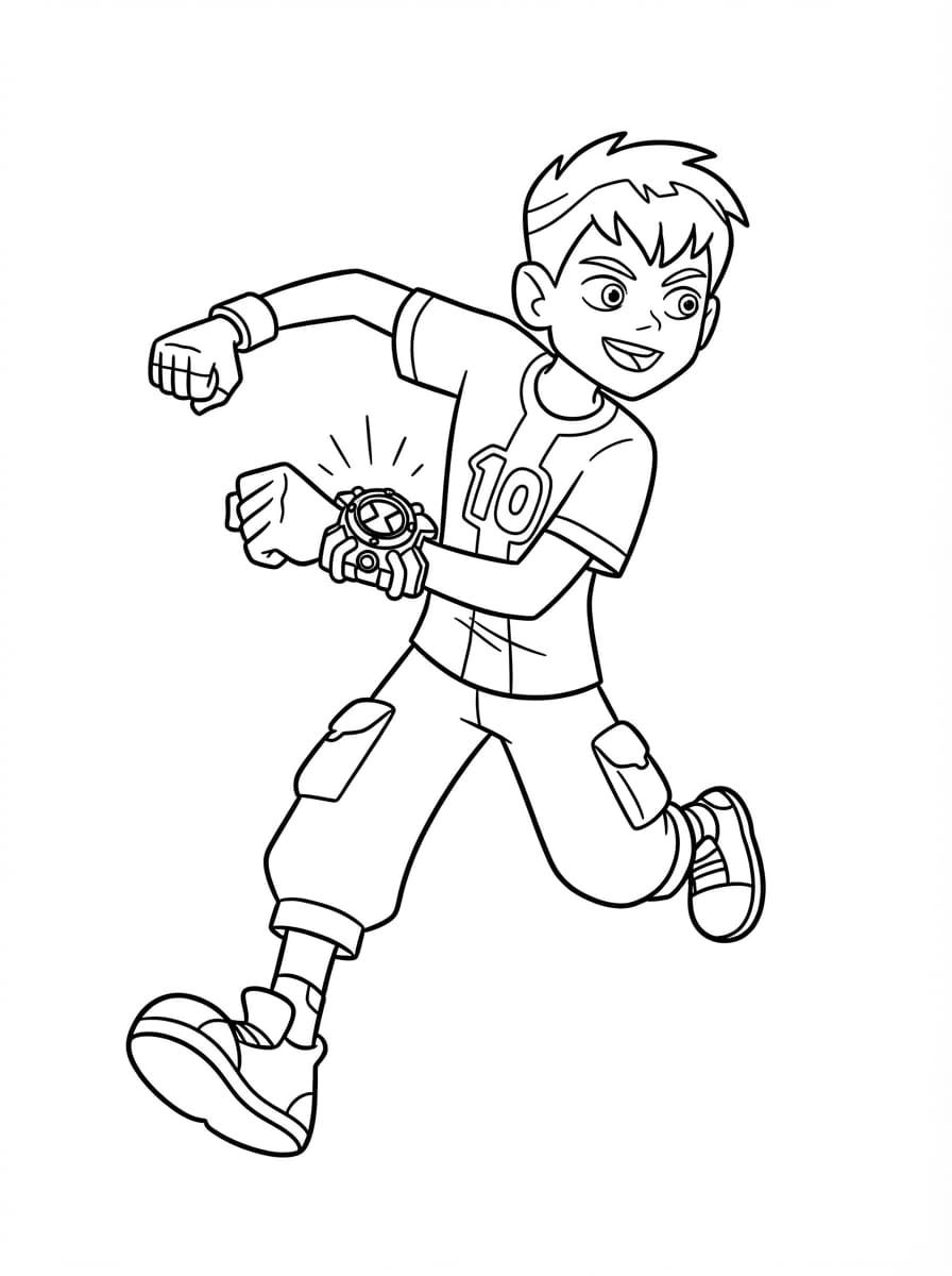 Ben 10 berlari