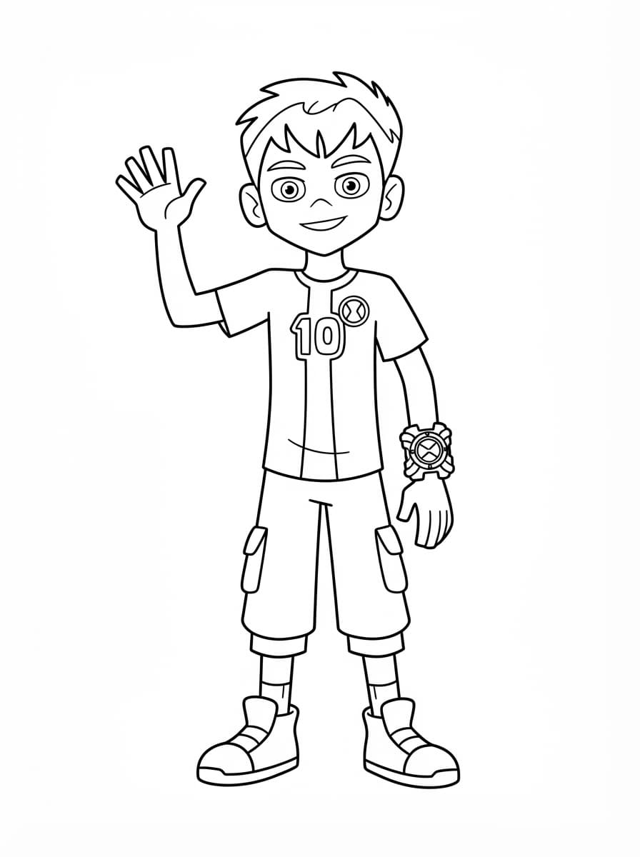 Ben 10 melambaikan tangan