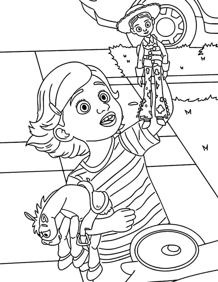 Bonnie, Jessie dan Bullseye Toy Story 5