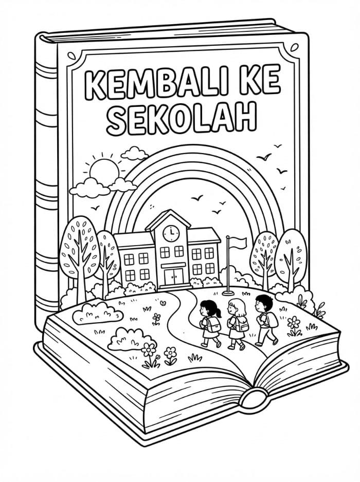 Buku raksasa kembali ke sekolah