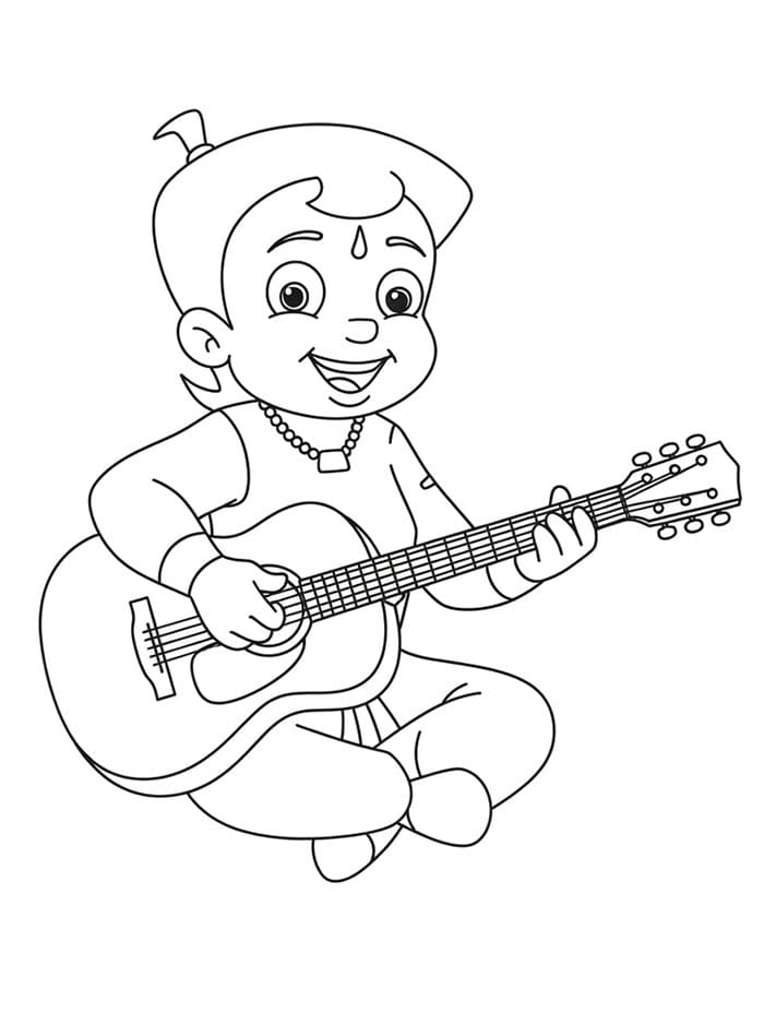 Chhota Bheem Bermain Gitar