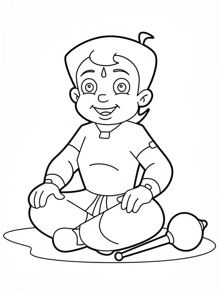 Chhota Bheem sedang duduk