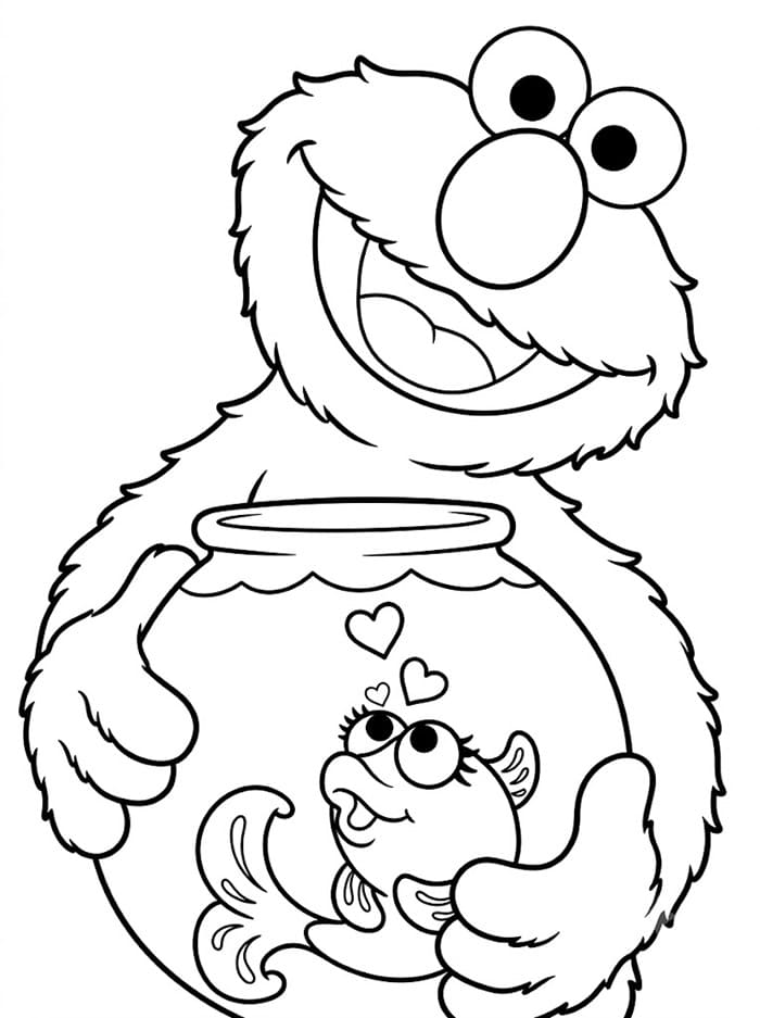 Elmo dan ikan masnya