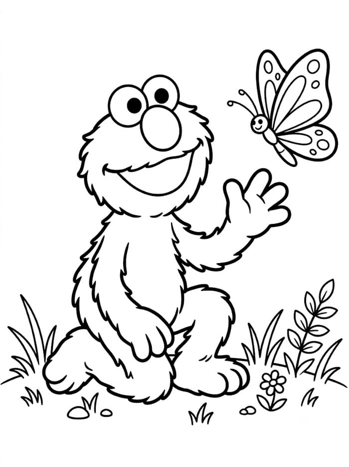 Elmo dan keranjang Paskahnya