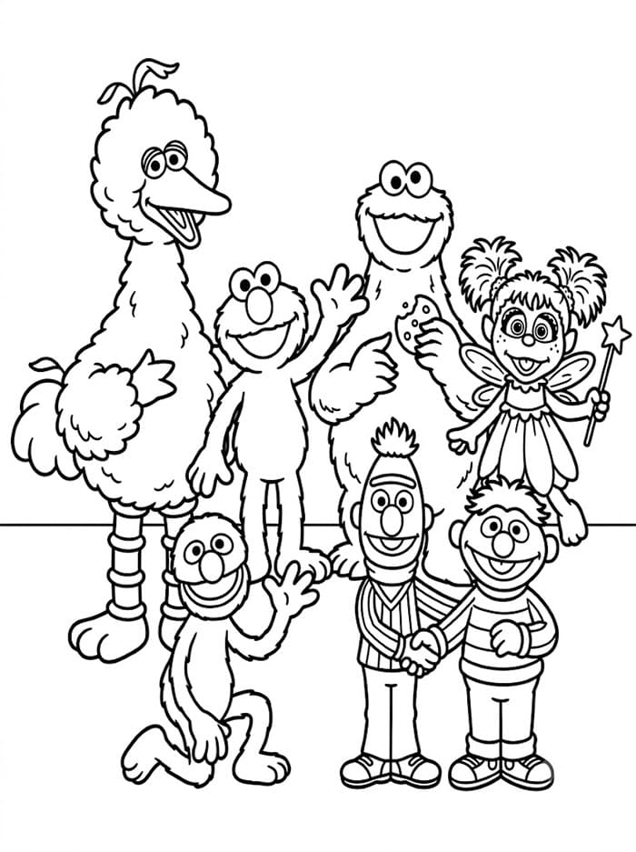 Elmo dan teman-temannya