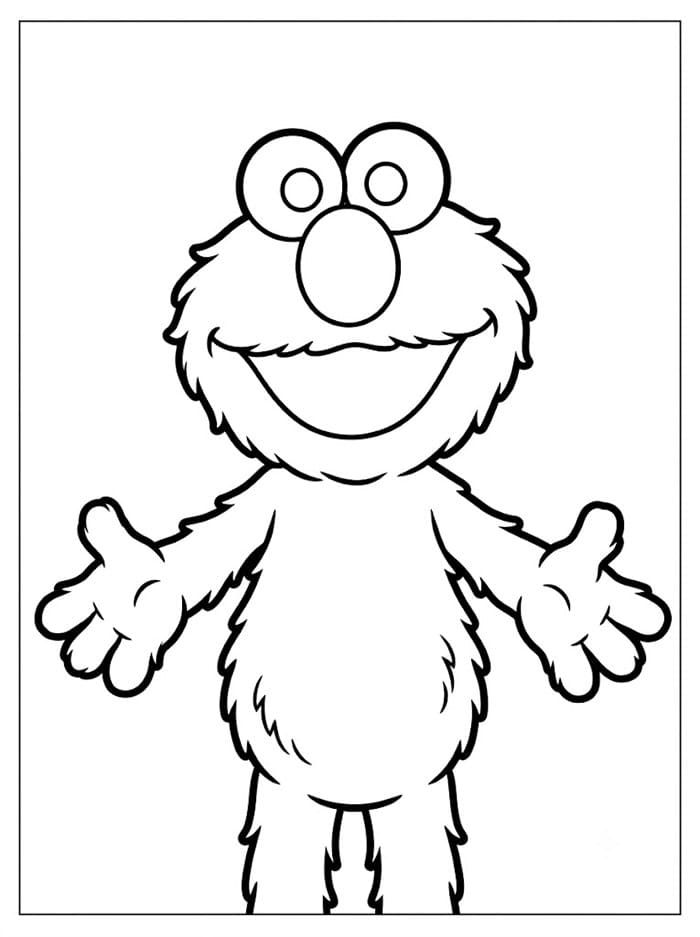 Elmo dengan tangan terbuka