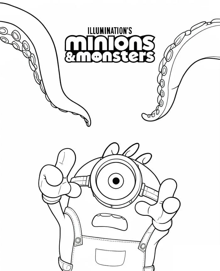 Gambar Minion dan Monster gratis untuk dicetak