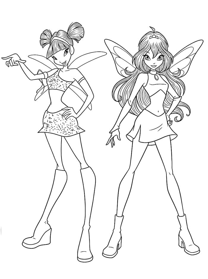 Gambar Winx Club Musa dan Bloom