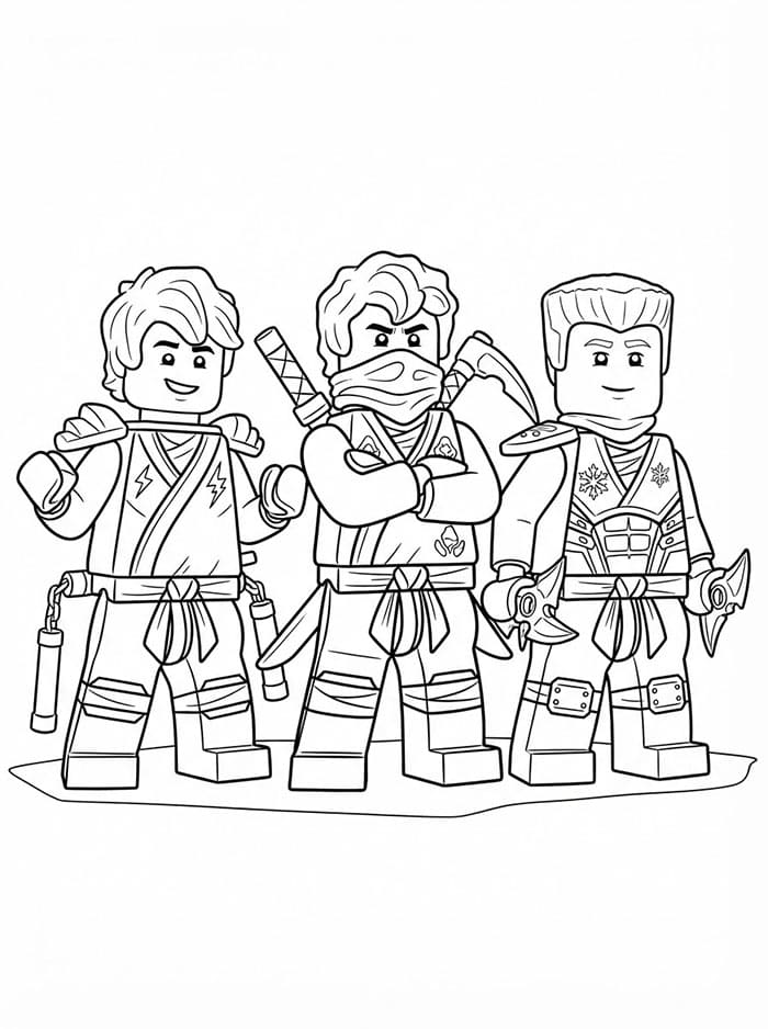 Jay Ninjago dan Cole dan Zane