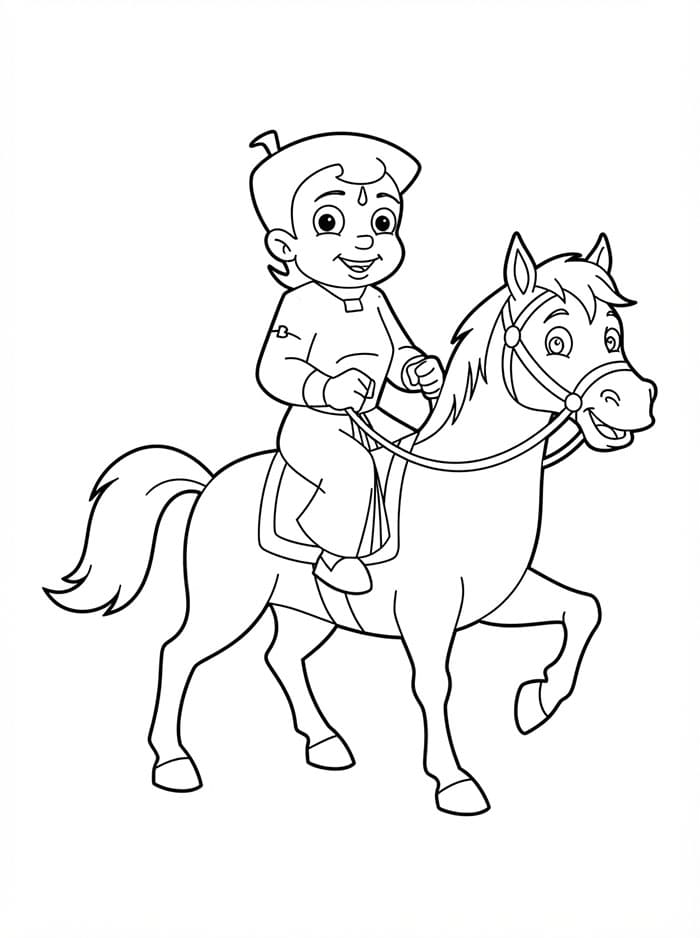Kuda Menunggang Chhota Bheem