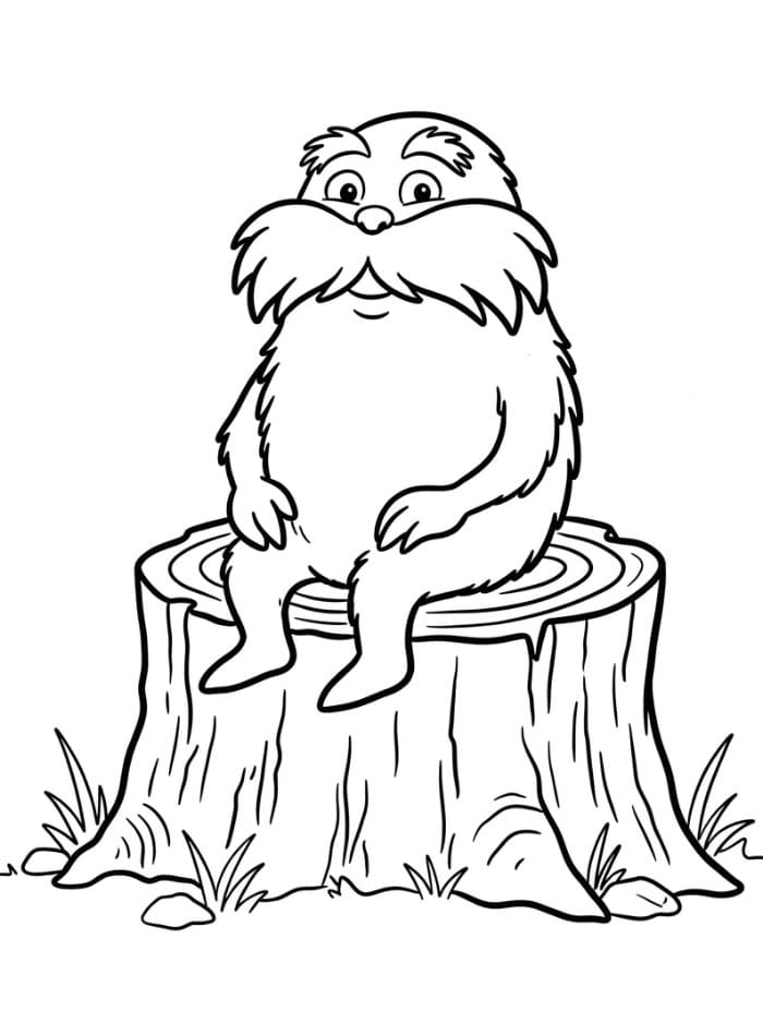 Lorax di Atas Tunggul Pohon