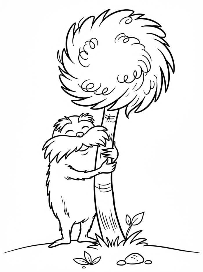 Lorax Memeluk Pohon Truffula