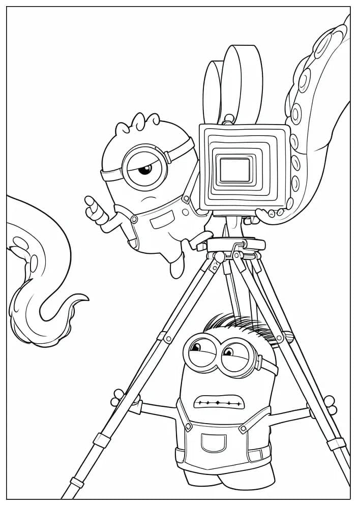 Materi cetak Minion dan Monster gratis