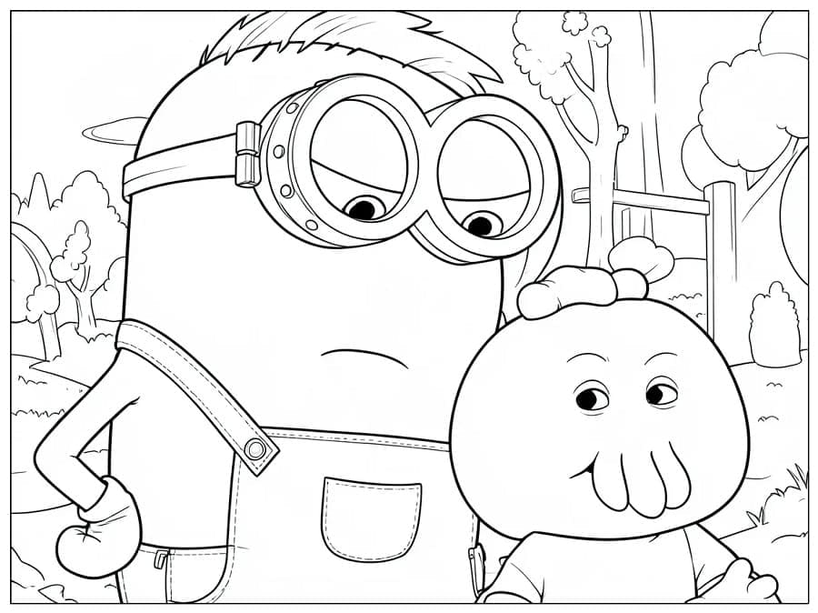 Minion dan Monster gratis untuk dicetak