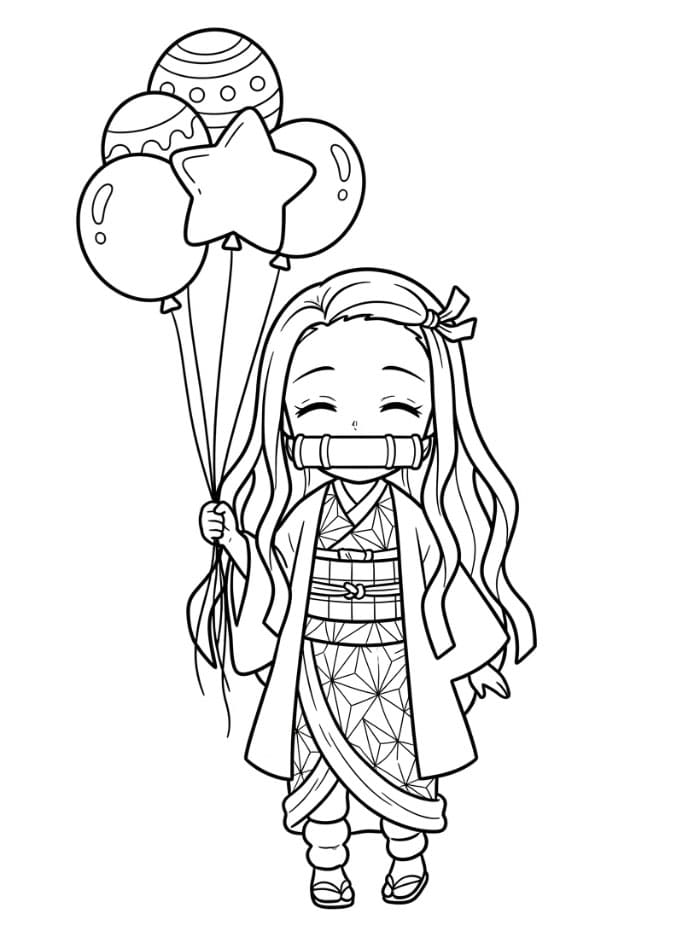 Nezuko dengan Balon