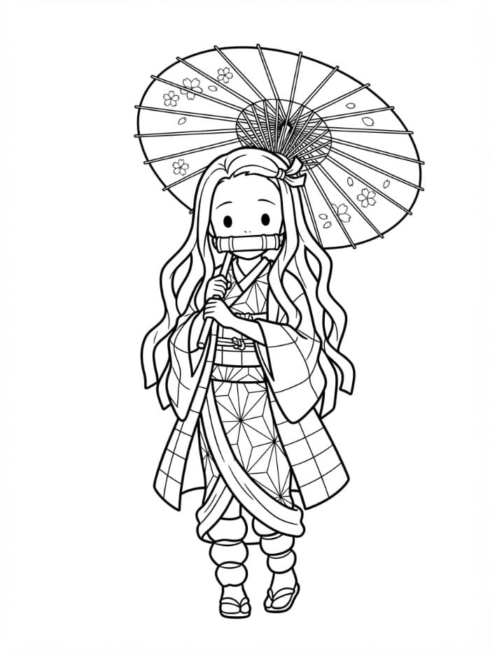 Nezuko dengan Payung