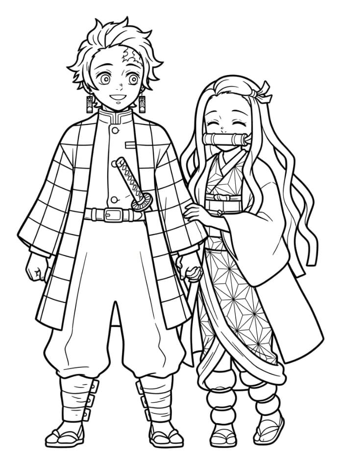Nezuko dengan Tanjiro