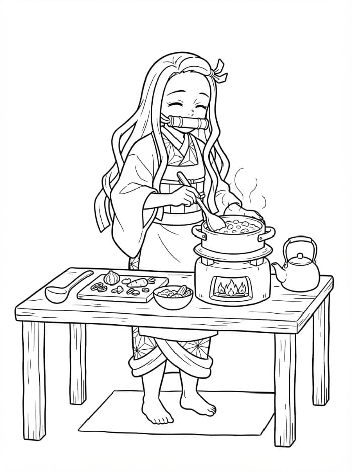 Nezuko Memasak