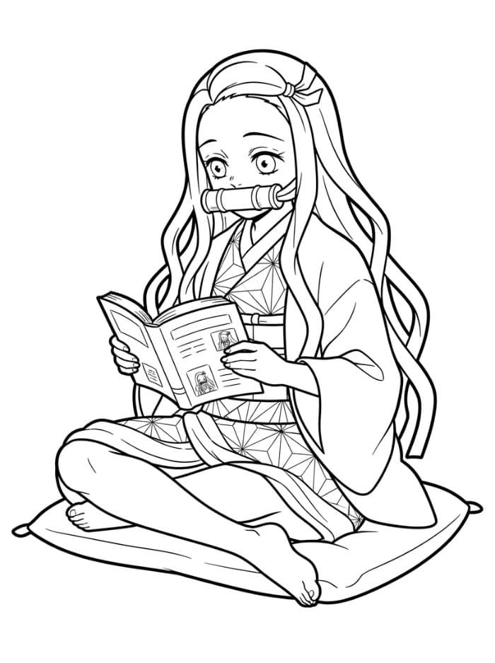 Nezuko Membaca