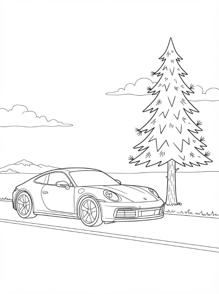 Porsche dan Pohon Pinus