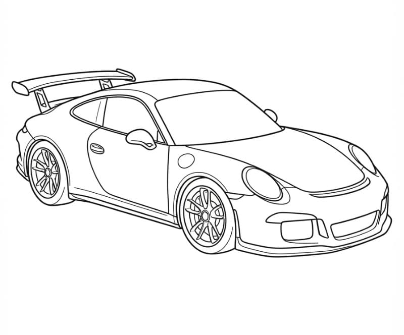 Porsche dengan Spoiler Besar