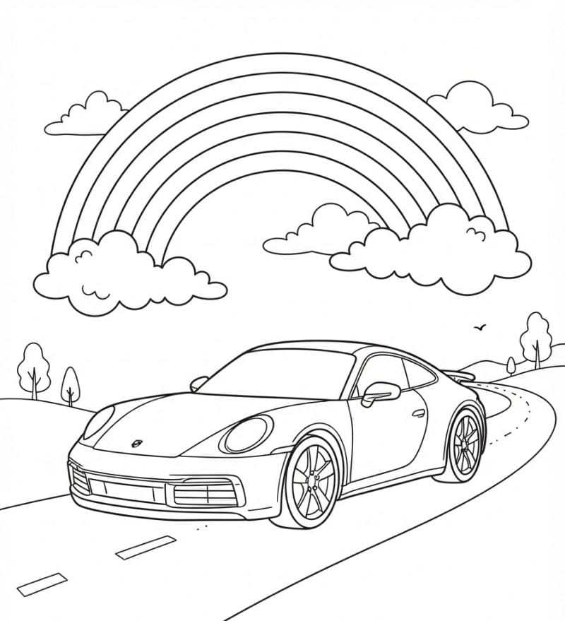 Porsche di Bawah Pelangi