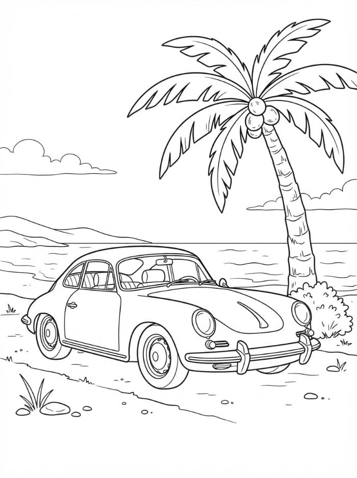 Porsche di Bawah Pohon Palem