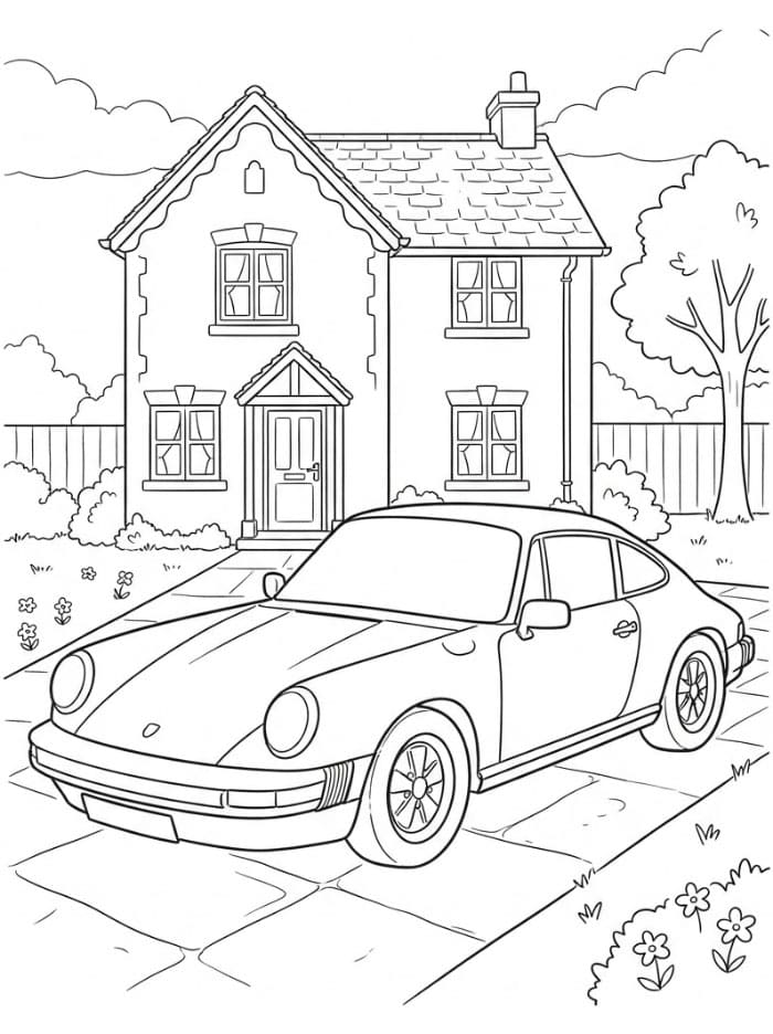 Porsche di Depan Rumah