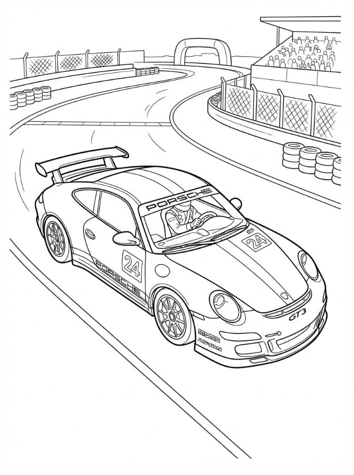 Porsche di Lintasan Balap