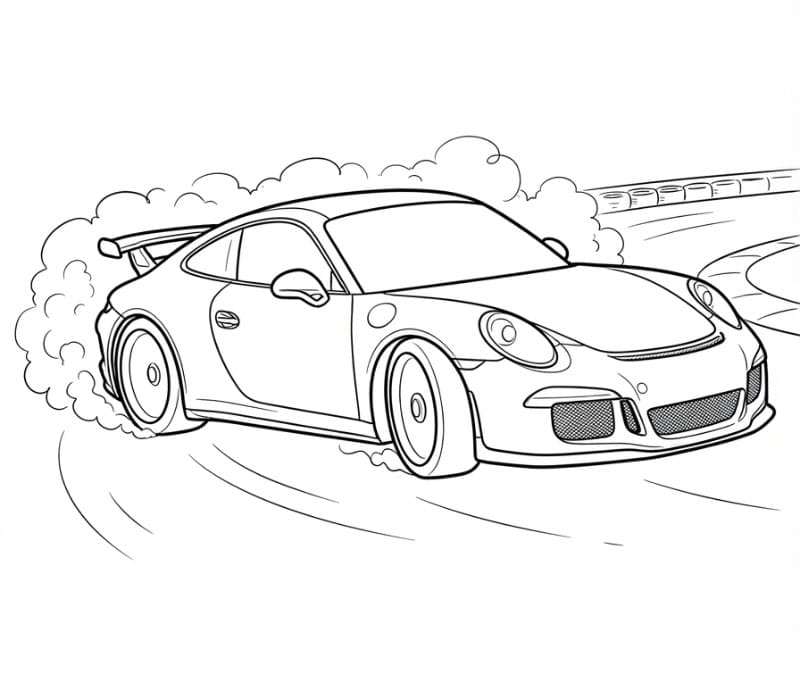 Porsche Melakukan Drift