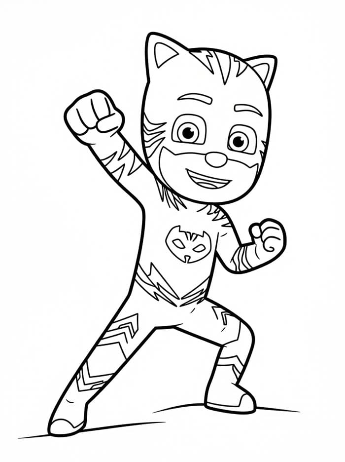 Pose pahlawan super Catboy