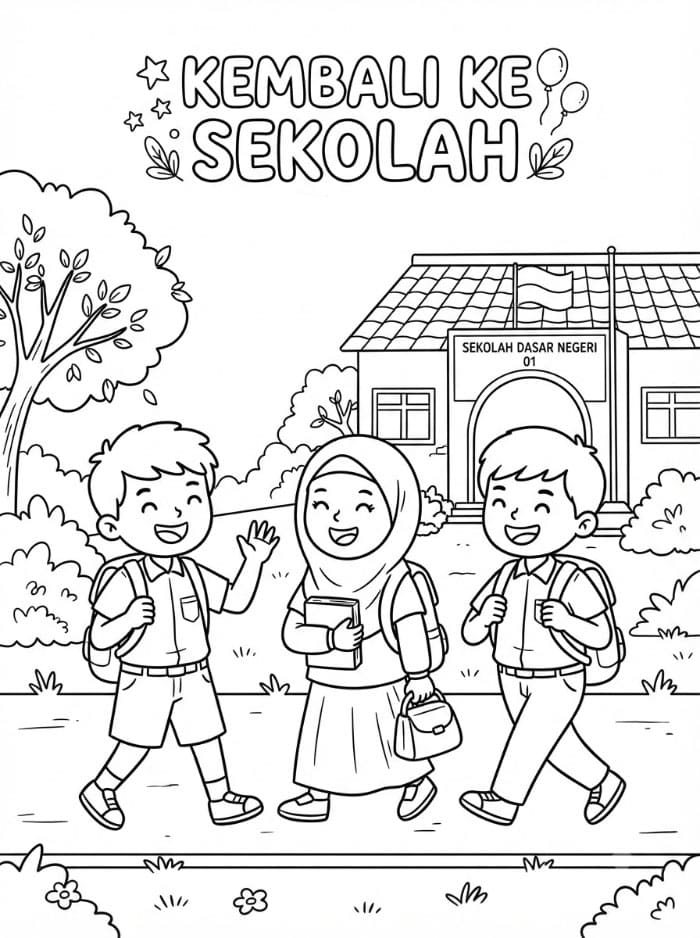 Teman-teman kembali ke sekolah