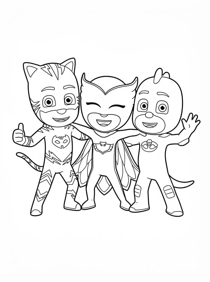 Tiga pahlawan PJ Masks