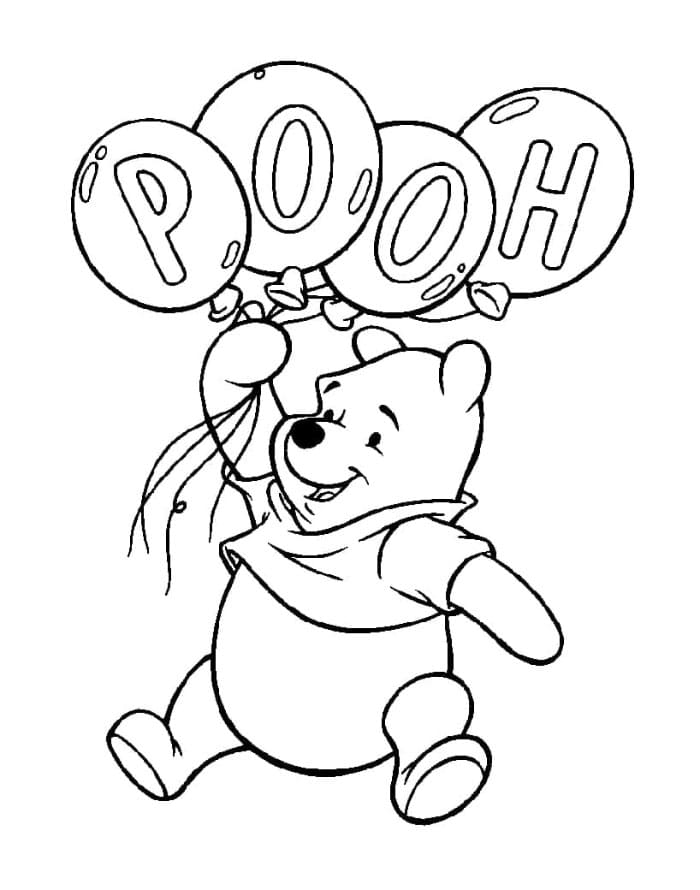 Winnie the Pooh dengan Balon