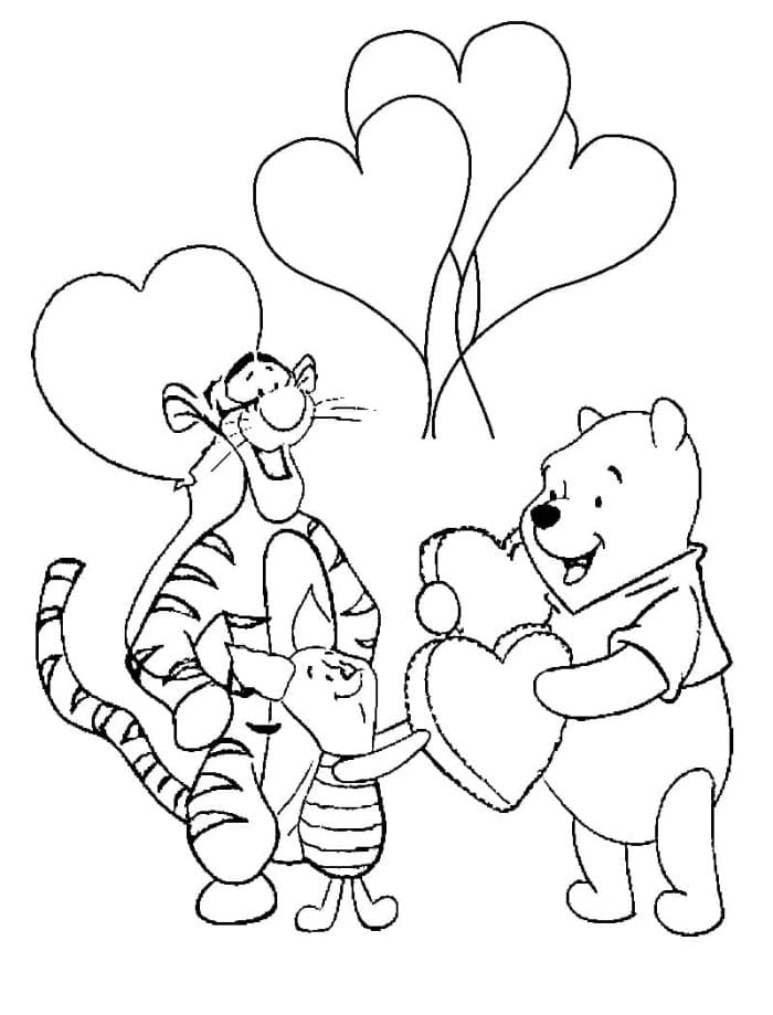 Winnie the Pooh saat Valentine
