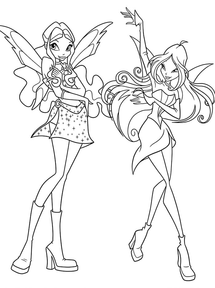 Winx Club Flora dan Aisha