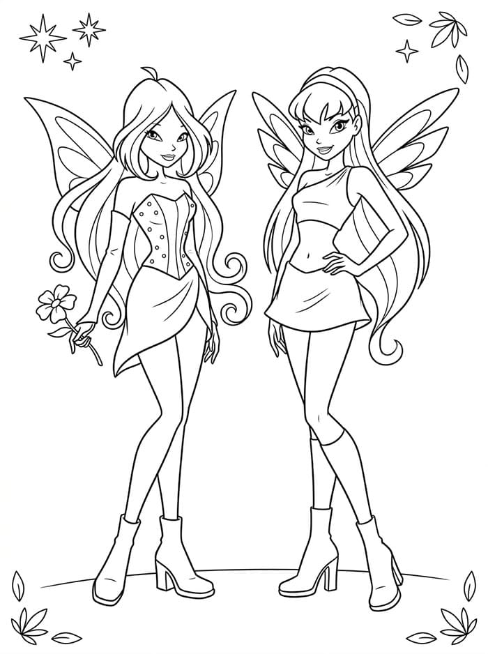 Winx Club Stella dan Flora