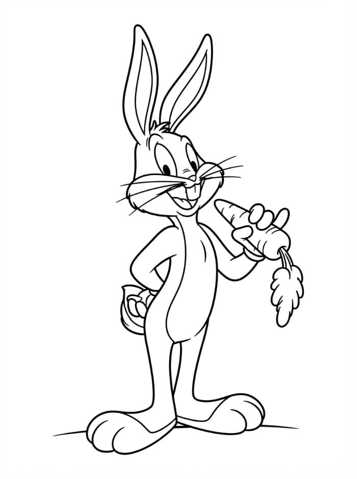 Bugs Bunny dengan wortel