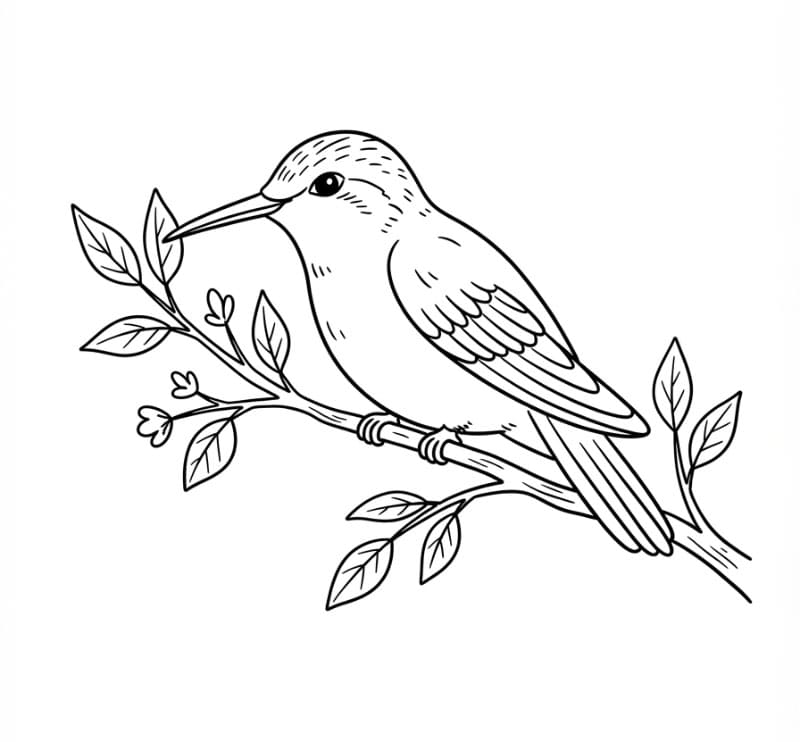 Burung Kolibri beristirahat