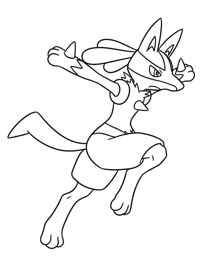 Cetak gambar Lucario melompat