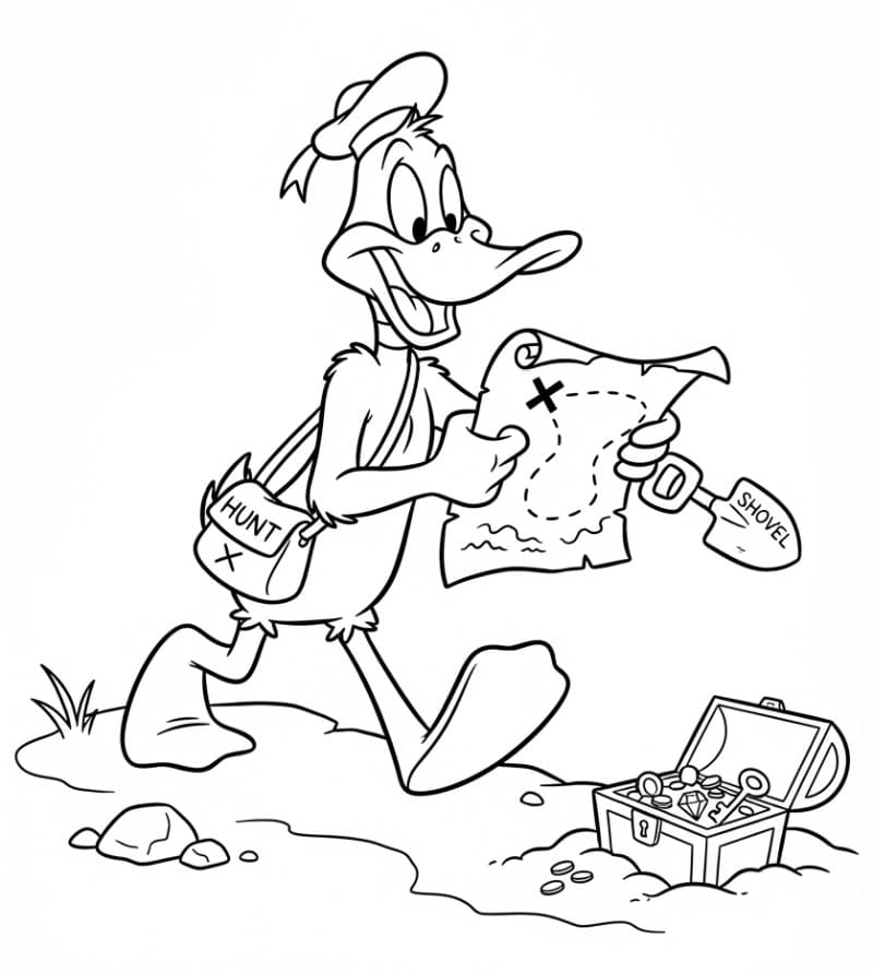 Daffy Duck berburu harta karun