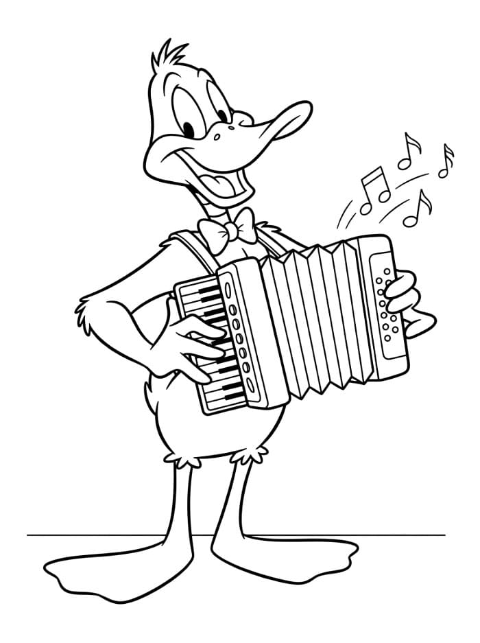Daffy Duck bermain musik