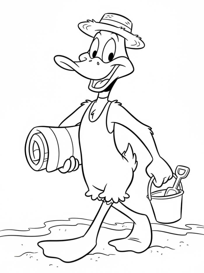Daffy Duck di pantai