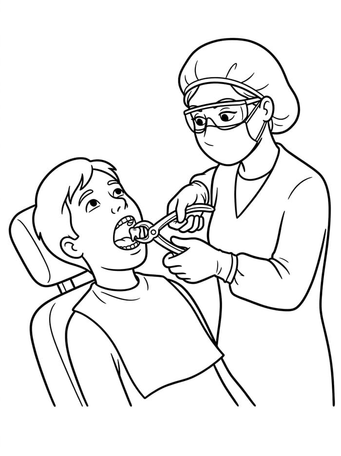 Dokter gigi mencabut gigi