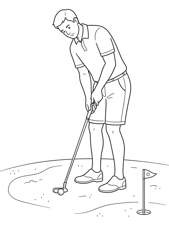 Gambar Pegolf Melakukan Putting