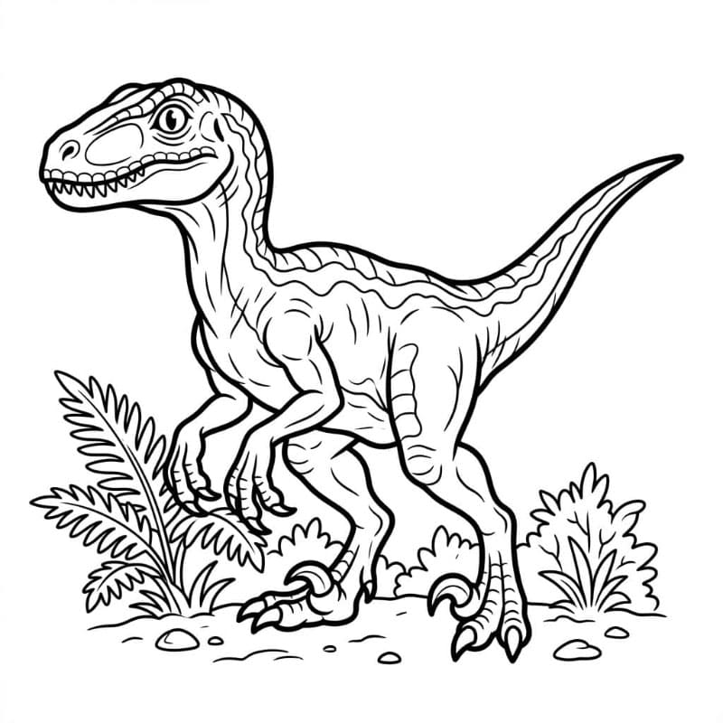 Gambar Velociraptor yang Dapat Dicetak