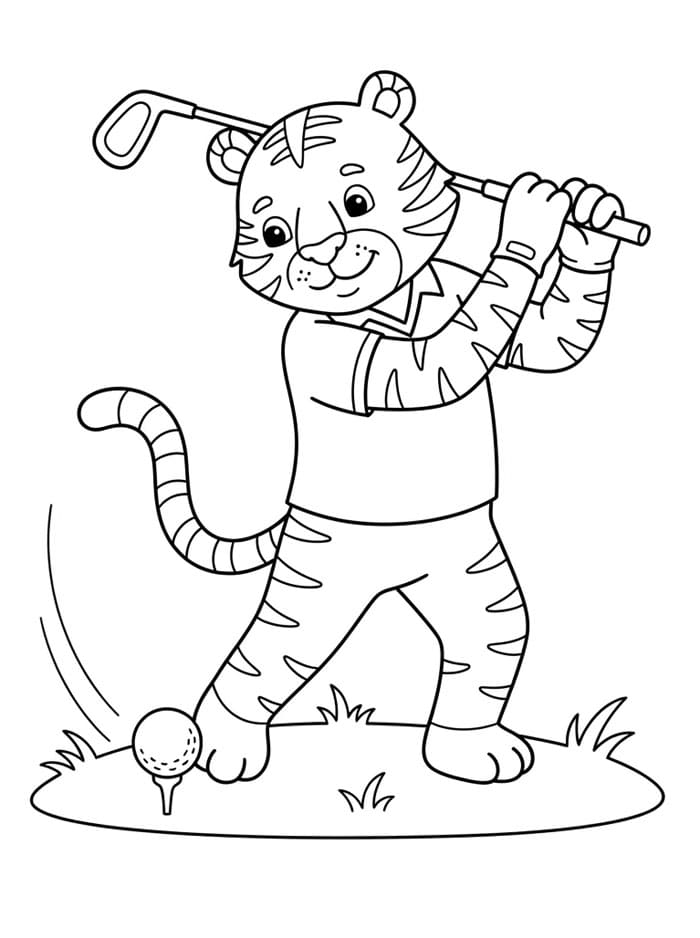 Harimau Bermain Golf