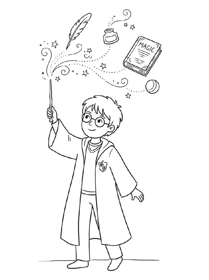 Harry Potter membuat benda melayang