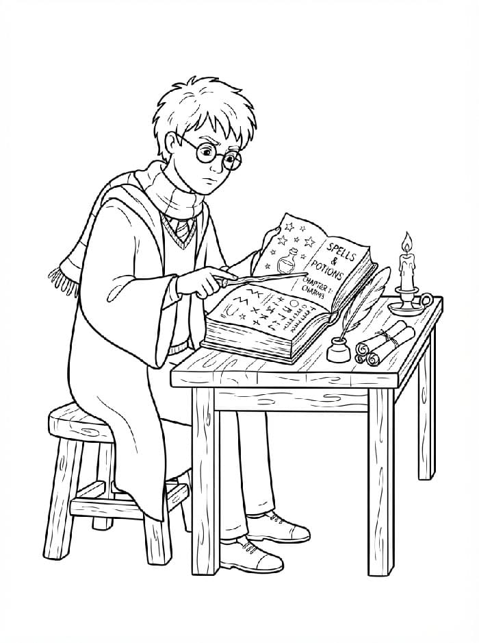 Harry Potter mempelajari sihir